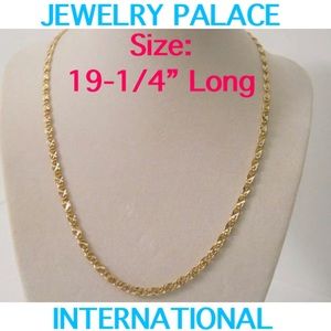 🆕14K Gold Filled Diamon-Cut Designer Necklace